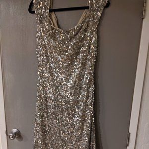 Elegant Stenay Silver Sequin Dress Sz14